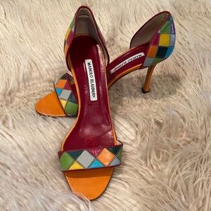 Manolo blahnik open toe heels